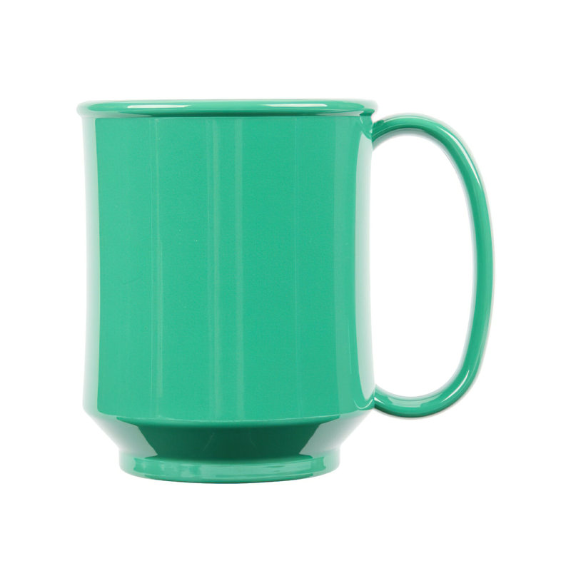 Grande tasse en plastique GET sans BPA à poignée facile, 8 onces (ensemble de 12), Vert