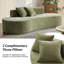 Nerio Modern 240CM Compressed High-Density Foam Sofa With 2 Pillow and No Assembly Needed-182673091