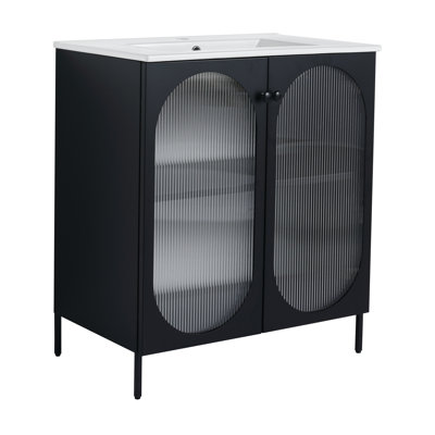 Ensemble de meuble-lavabo autoportant avec lavabo Miriella