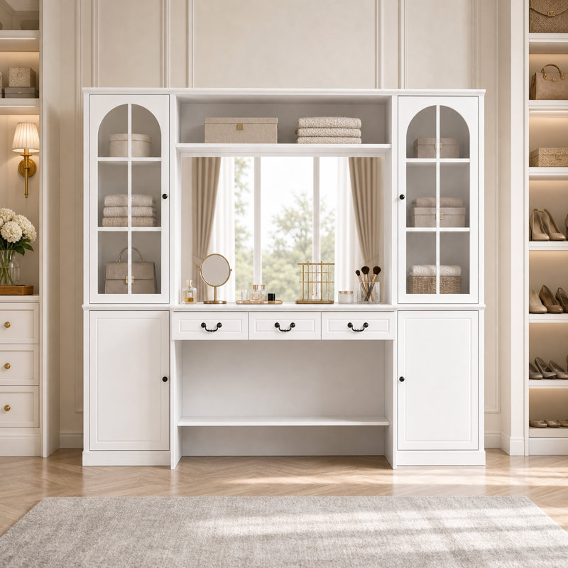 Meuble-lavabo blanc 79 po avec tiroirs H 79 po