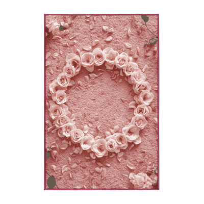 Machine Washable Norridge Valentines Modern & Contemporary Abstract Rug in Beige – Rose Binding