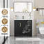 Base de meuble-lavabo simple 36 po Mid-Century moderne, sans comptoir d'évier-122876593-122876596