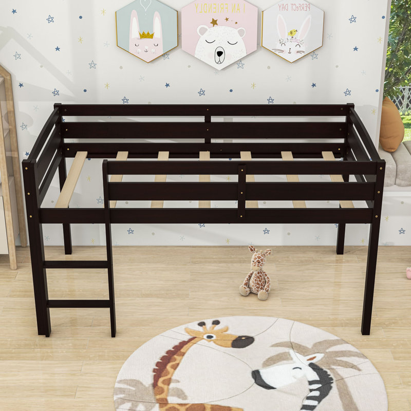 Harriet Bee Twin Wood Loft Bed With Ladder - Wayfair Canada
