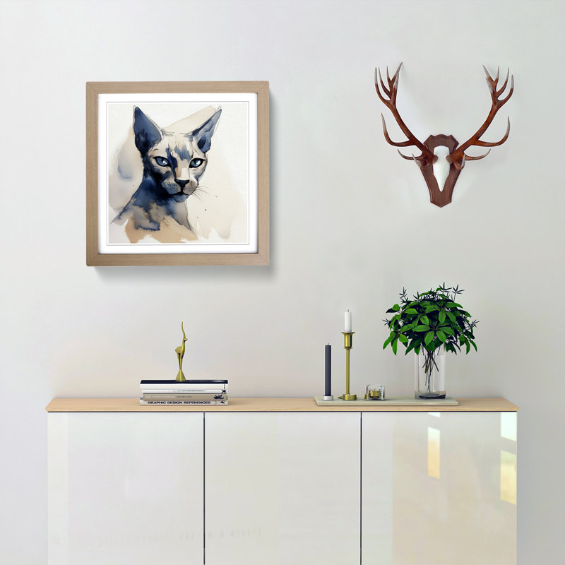 Single Picture Frame Print on Wood, Oak