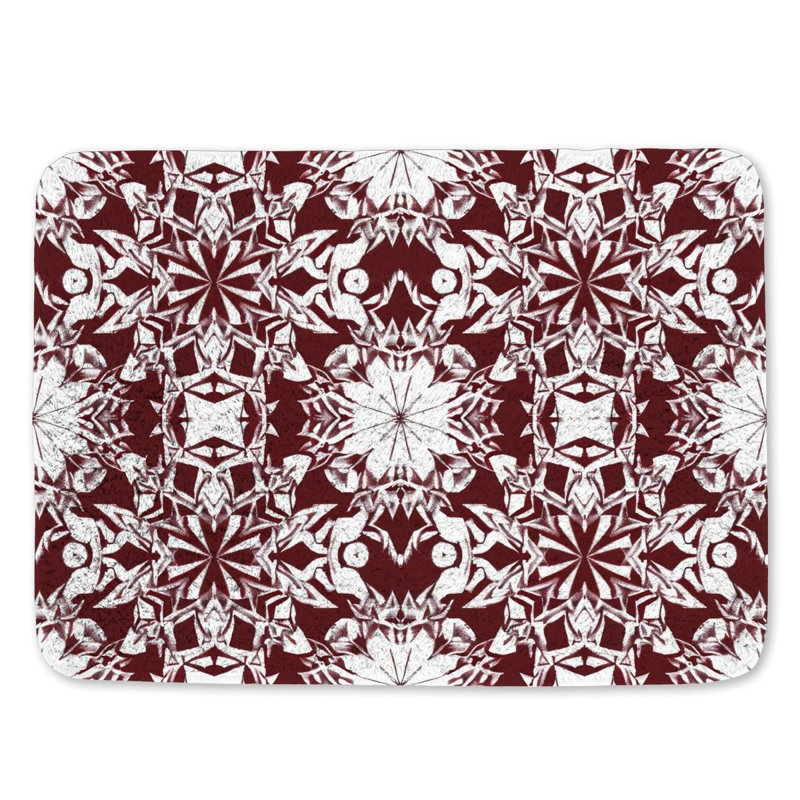 Darvousha Microfiber / Microsuede Non-Slip Bath Mat, 21" W x 34" L