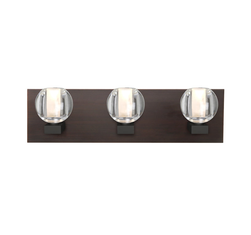 Dayna 3 - Light Dimmable Bath Bar, Satin Nickel, Clear, LED