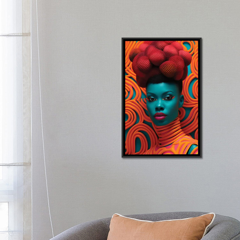 «African High Fashion IV», reproduction d'art sur toile encadrée, H 26 po x l 18 po, Impression encadrée sans passe-partout