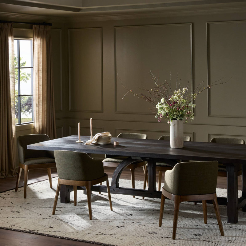 Norene Pine Wood Dining Table