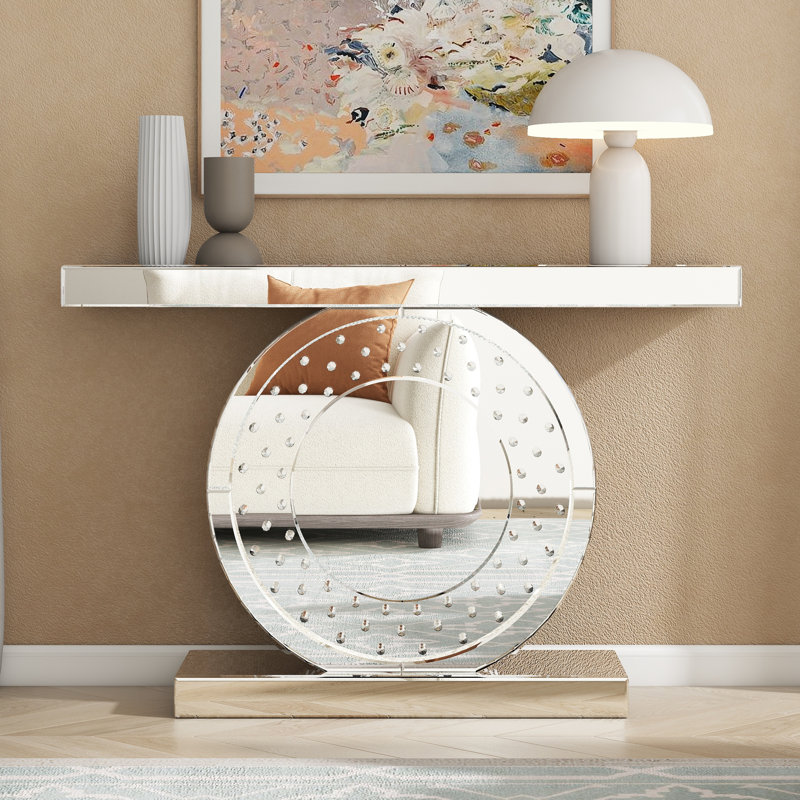 Antek 47.2'' Mirrored Glass Console Table