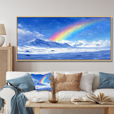 Arc-en-ciel dans l'Arctique I - art mural toile arc-en-ciel