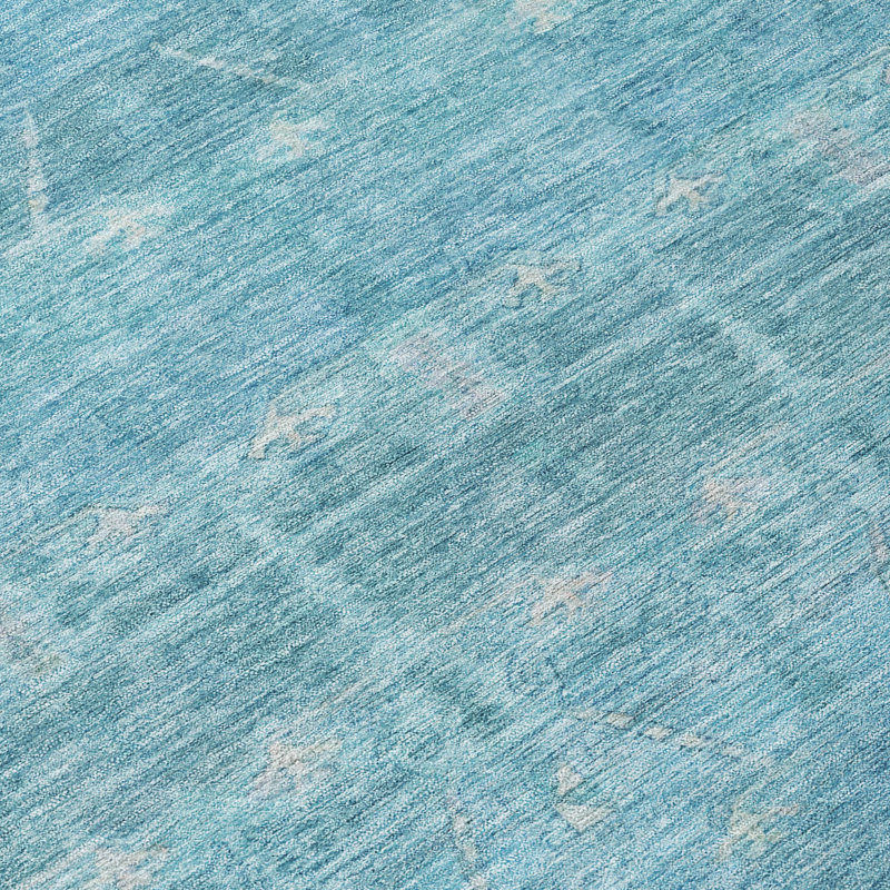 Machine Washable Indoor/Outdoor Chantille ACN2725 Global Rug, Blue, 9' x 12'