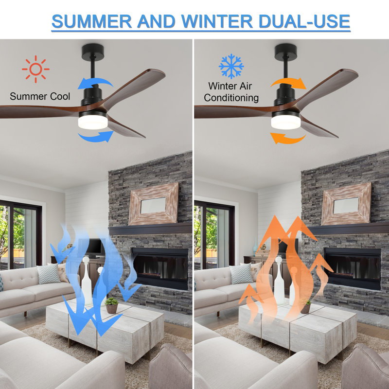 52'' Six Speeds LED Ceiling Fan With Remote