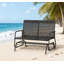 Banc oscillant en osier de patio, chaise berçante
