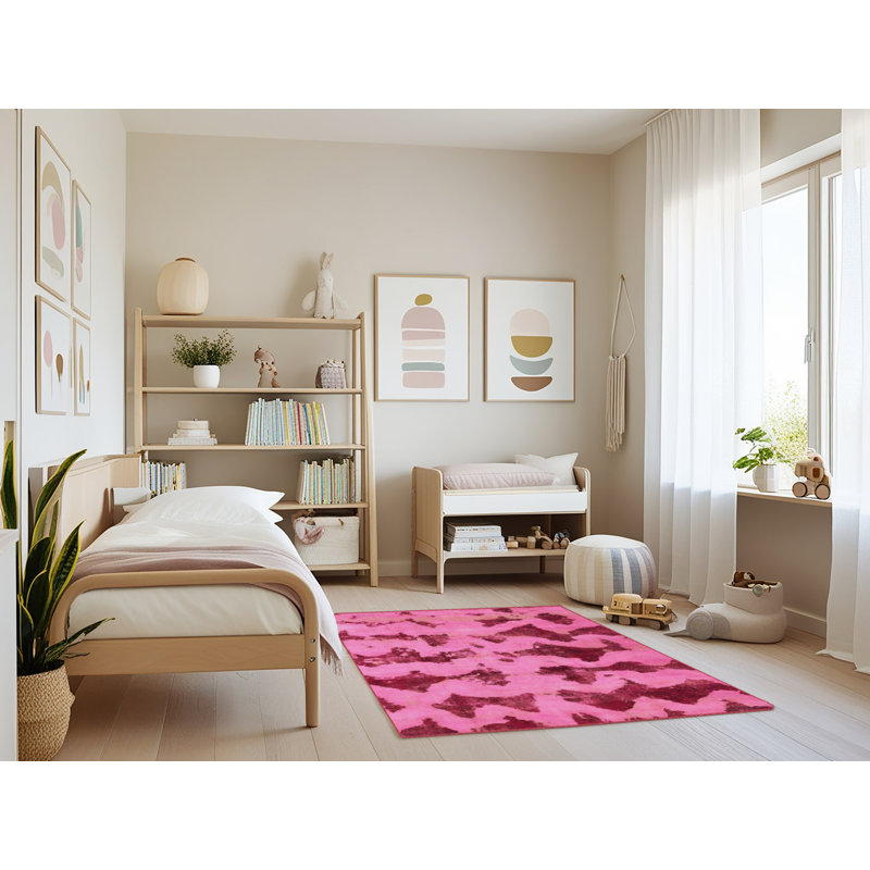 Wool Abstract Indoor Rug, Rectangle 3' x 5'