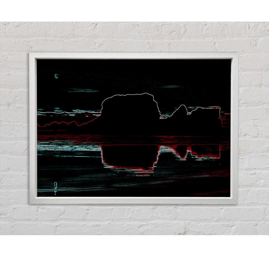 Gerahmtes Wandbild Abstract Neon Landscape 06