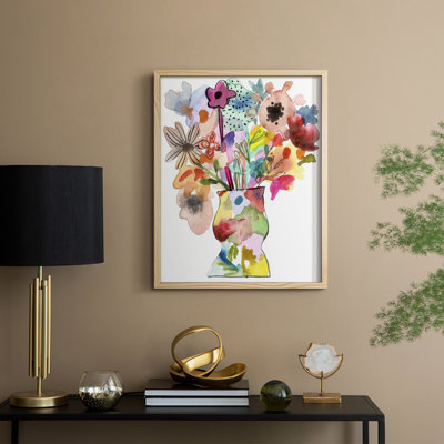 Linear Bouquet II Framed Print - Solid Wood