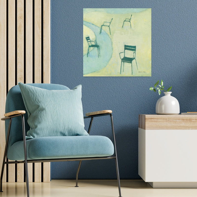 Chaises I, architecture contemporaine, art mural, H 18 po x l 18 po