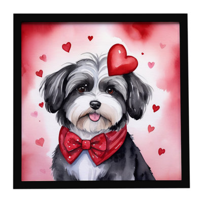 Havanese My Valentine Framed Metal Print