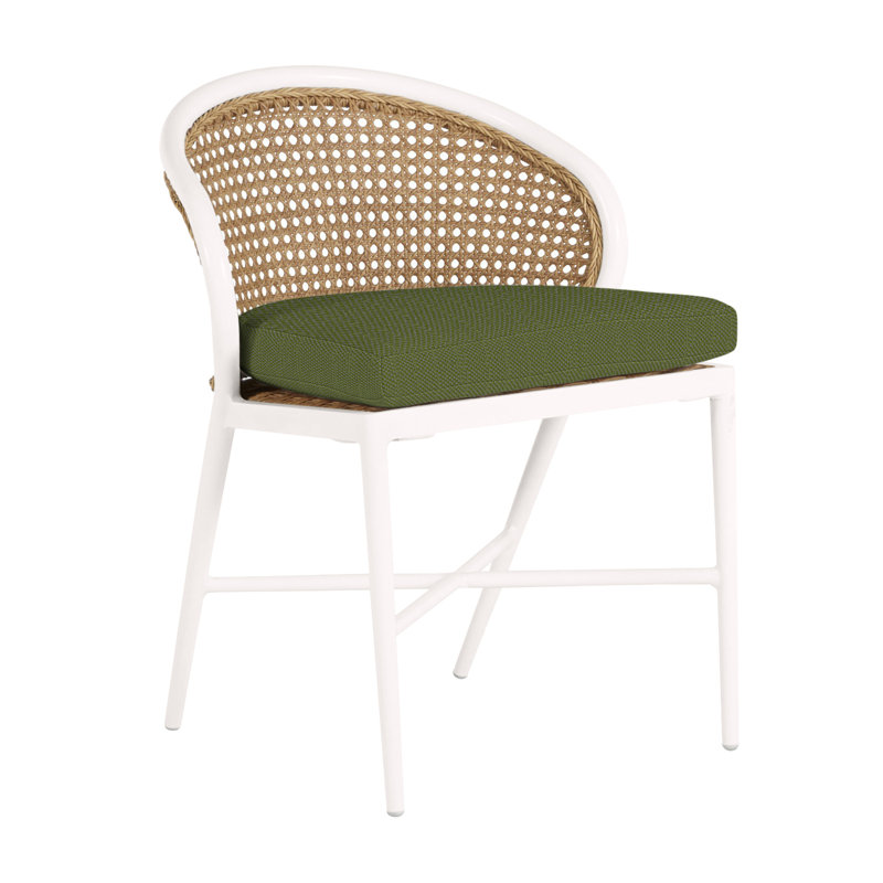 Havana Side Chair, Chalk, No Welt, Linen Forest