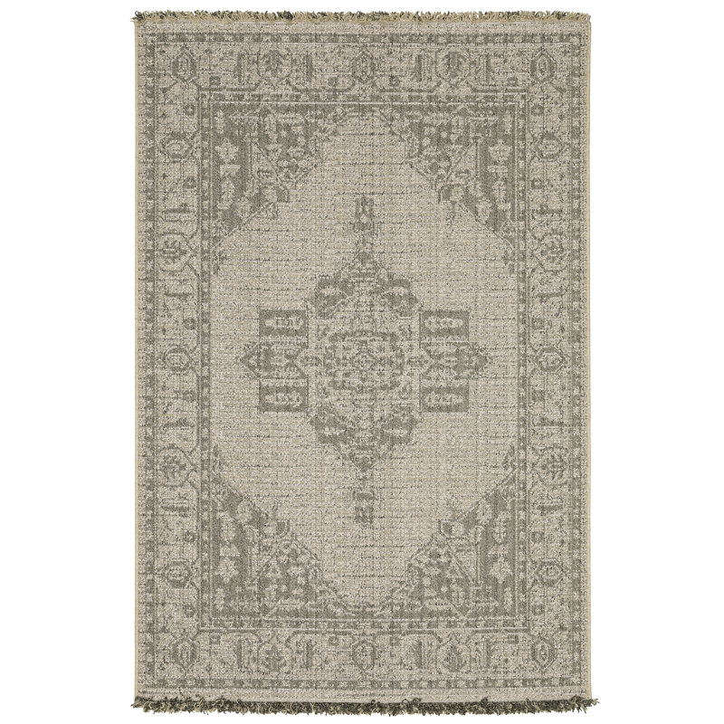 Rayfe Oriental Indoor / Outdoor Rug, Rectangle 3'3" x 5'