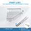 Panier de rangement mural pour salle de bain en acier inoxydable-251878751