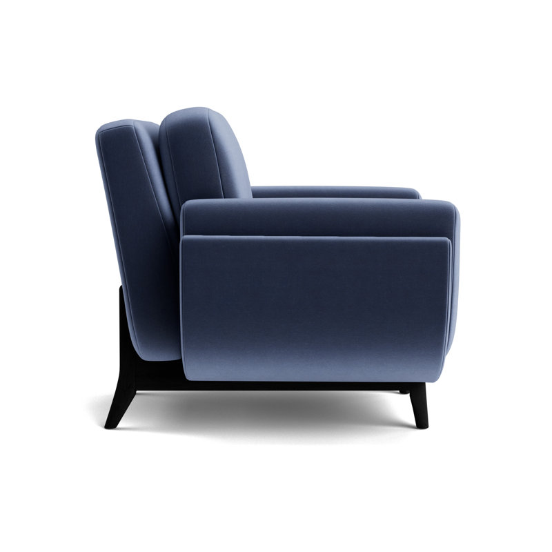 Regatta Chair, Performance Velvet - Indigo, Black