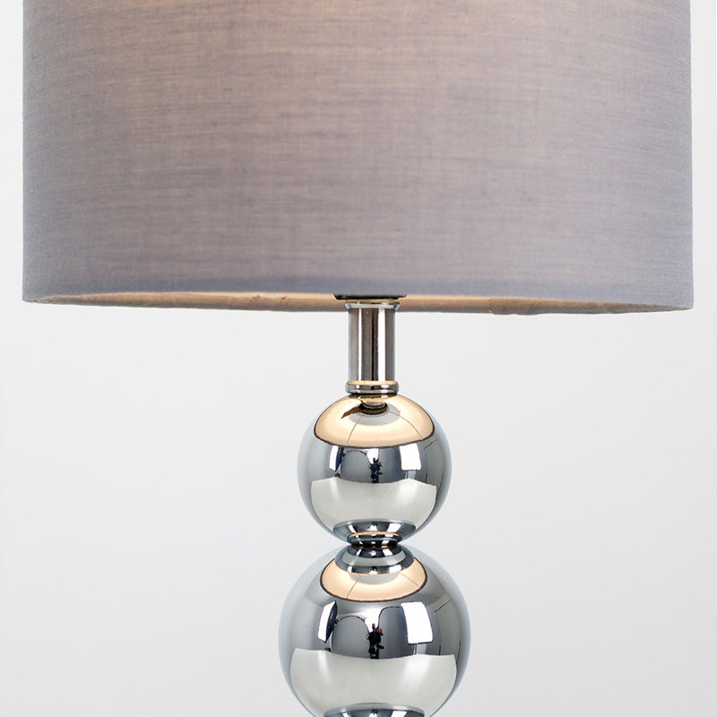 Ettinger Metal Table Lamp, Grey, LED Bulbs