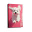 «Chiot blanc sur fond rose vif»-1137849132