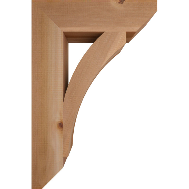 Support en bois / corbeau, Cèdre rouge, H 24 po x l 3,5 po x P 16 po
