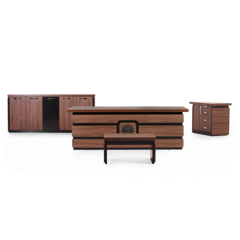 4 Piece Executive Desk Office Set