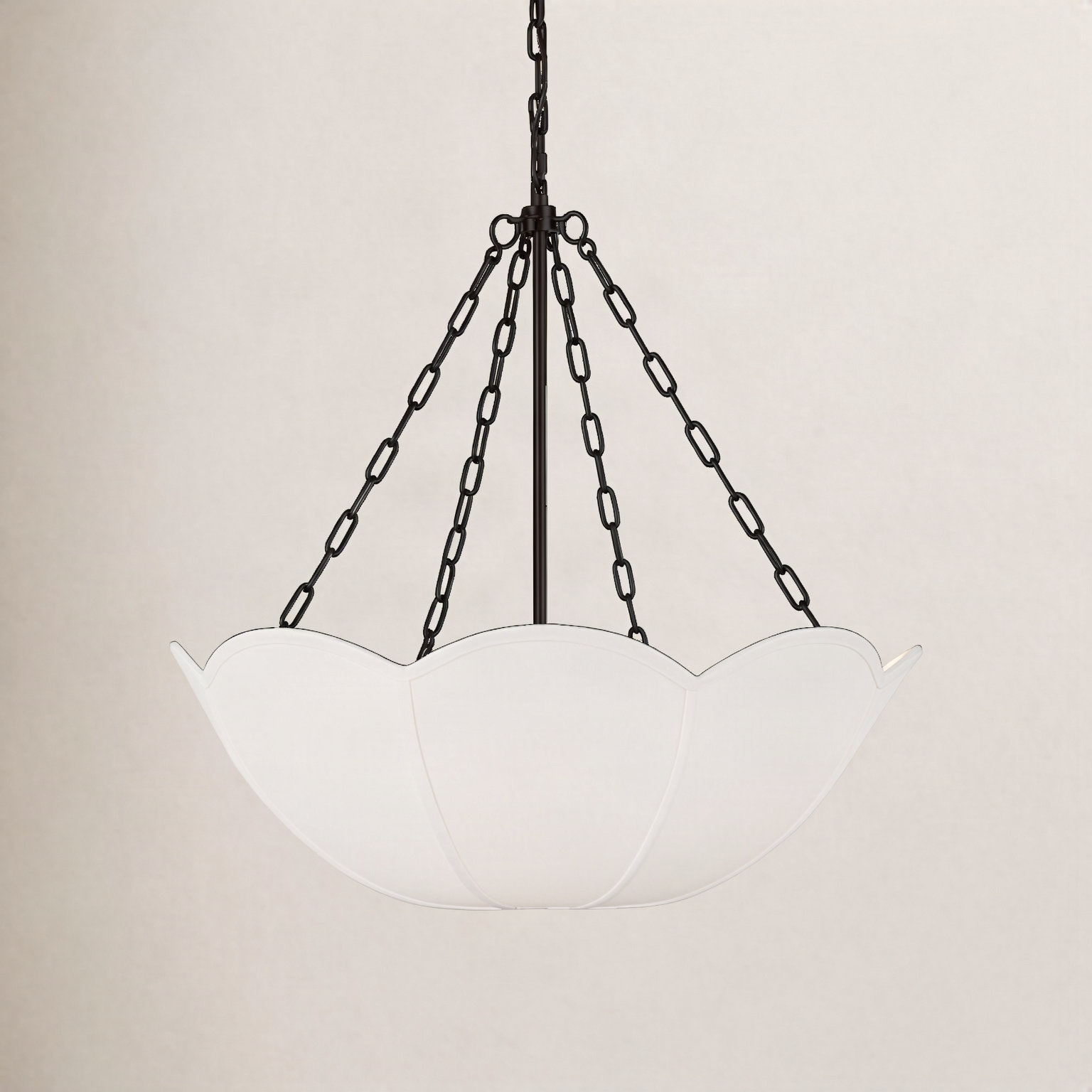 Stassi Chandelier, Aged Iron, 3 Lights, 23.75" H x 24" W x 24" D