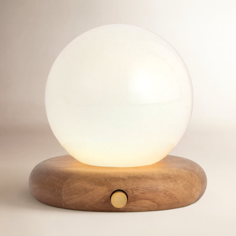 Lampe de table en bois massif Reve