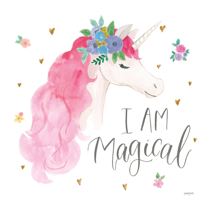 «Magical Friends III I Am Magical» par Jenaya Jackson, reproduction, H 30 po x l 30 po, Imprimé à cadre doré, Non