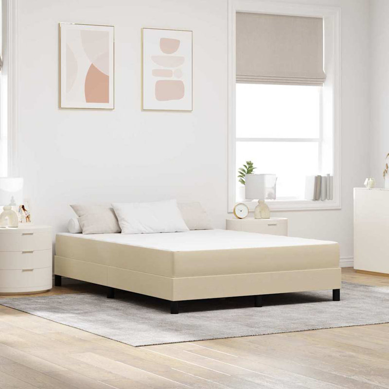Vidaxl Bed Mattress With Mattress Sage Fabric, European Double (140 x 200 cm)