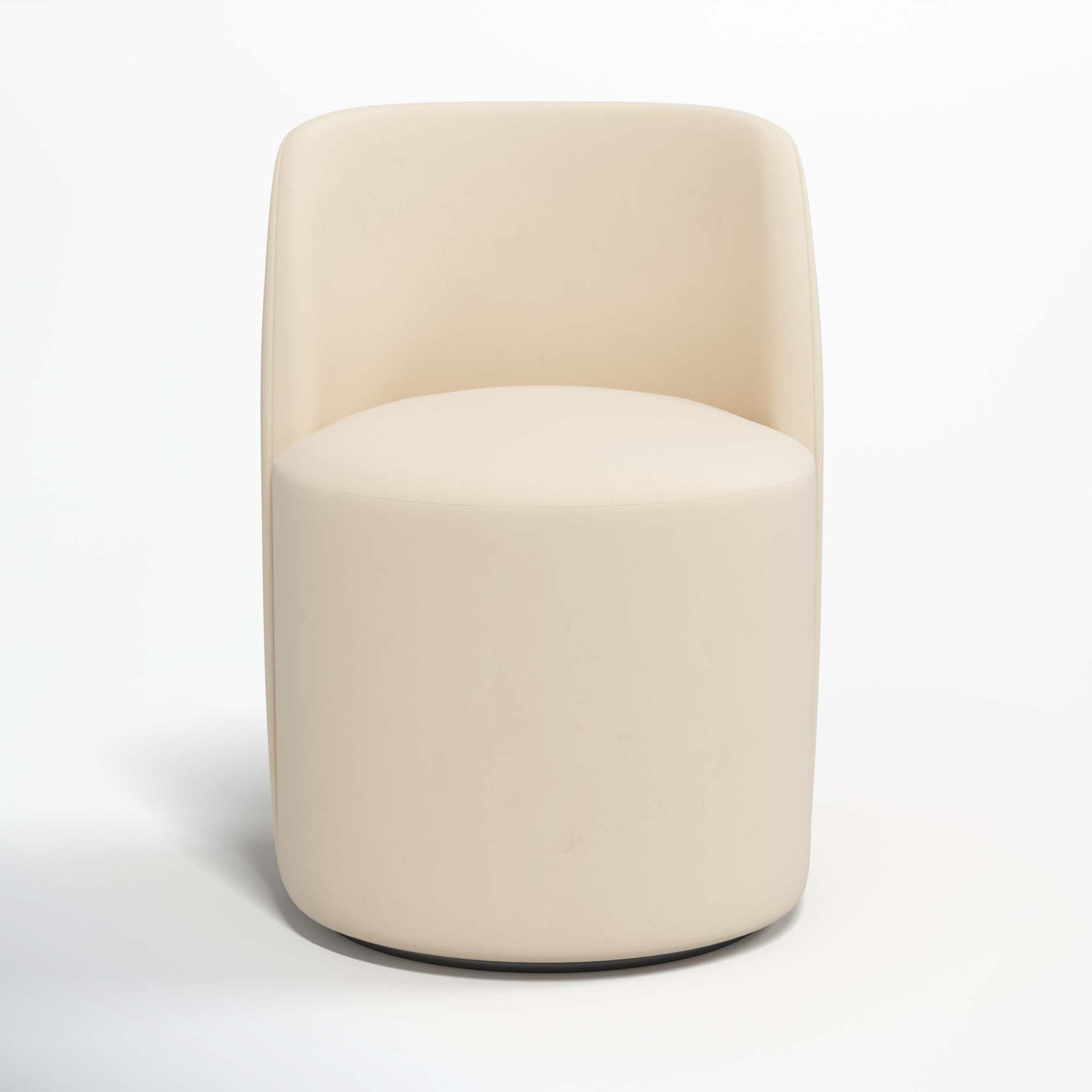 Begonia Swivel Dining Chair, Classic Pearl Performance Velvet