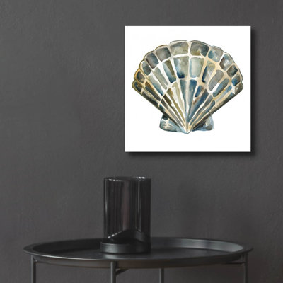 Epic Art 'Aquarelle Shells 4'  by Chariklia Zarris Acrylic Glass Wall Art, 12" x 12"