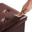 Massas 76cm Wide Faux Leather Tufted Rectangle Solid Colour Ottoman with Storage-1131059683