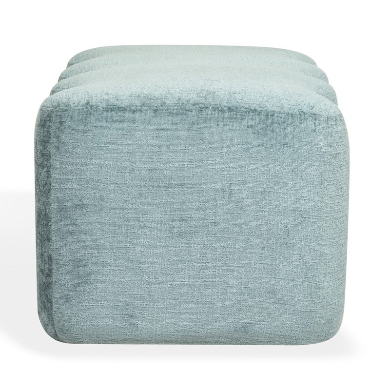 Jacqualessa Chenille Bench, Blue Chenille