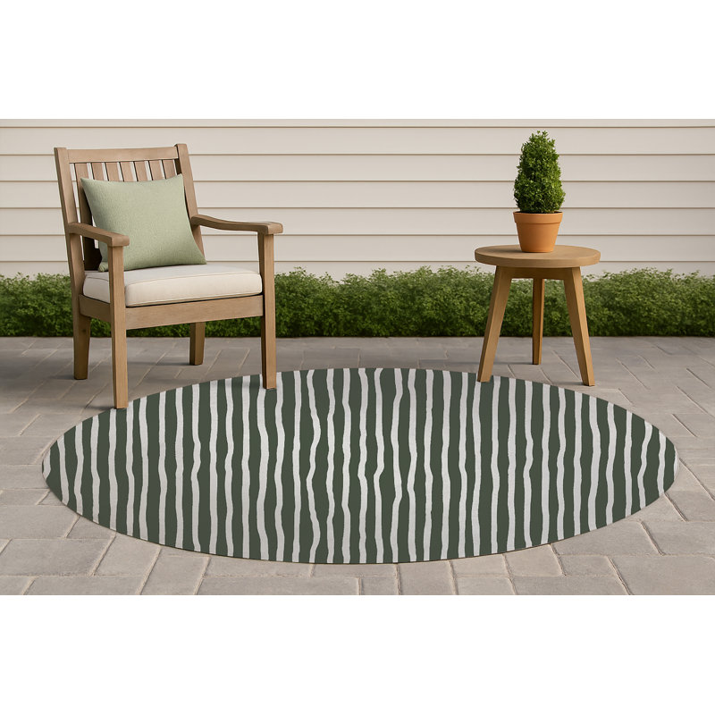 Tapis d'extérieur antidérapant Ribbon Play, Rond 5 pi