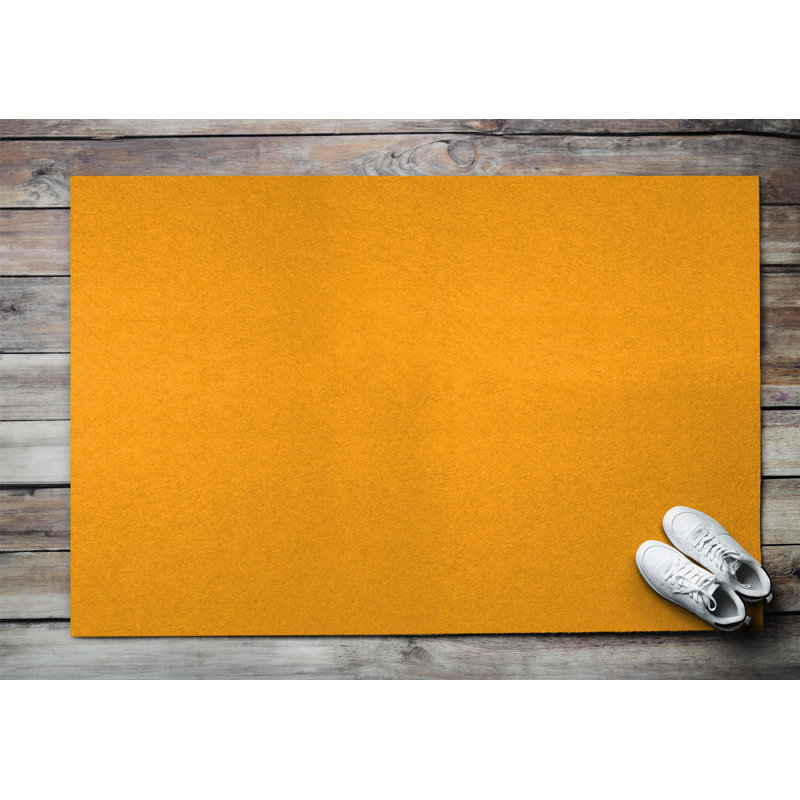Non-Slip No Pattern Doormat, Gold