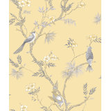 Secret Garden Garden Bird Trail Design 33' L x 21"  W Wallpaper Roll