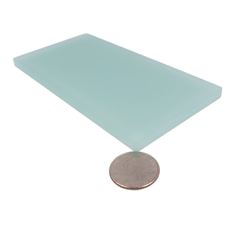 3"X 6" Matte Finished Glass Subway Tile, Light Blue