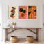 «Tropical Palm Leaves and Monstera», art mural tendu sur toile, ensemble botanique abstrait (ensemble de 3)-1649382407