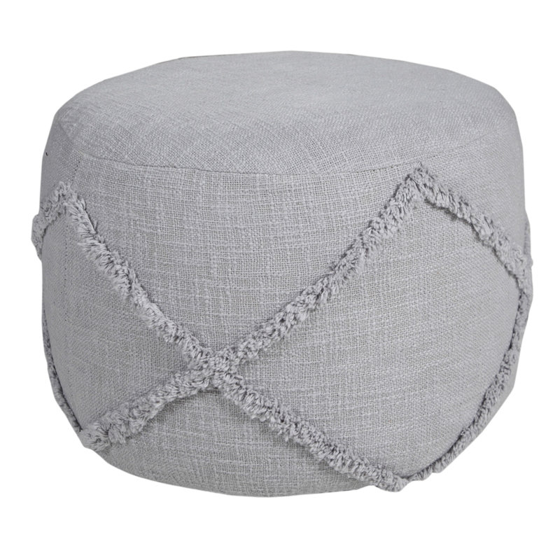 Repose-pieds cylindrique en coton 18 po
