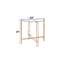 Table de bout Veises avec plateau en verre transparent et finition champagne