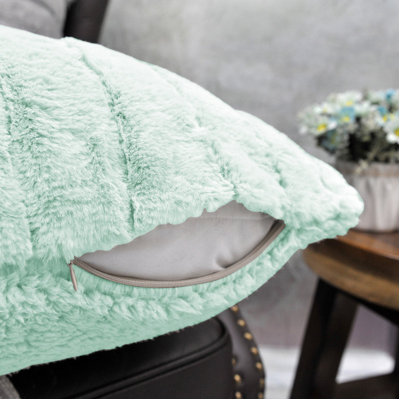 Housse de coussin Super Mink, Aqua blanchi
