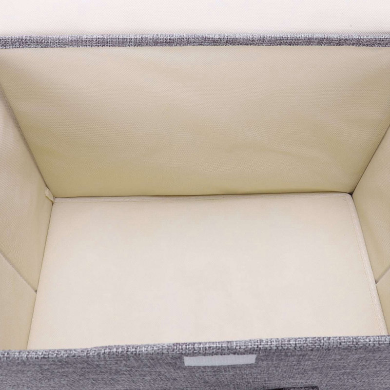 Rebrilliant Fabric Decorative Bin, Dark Grey