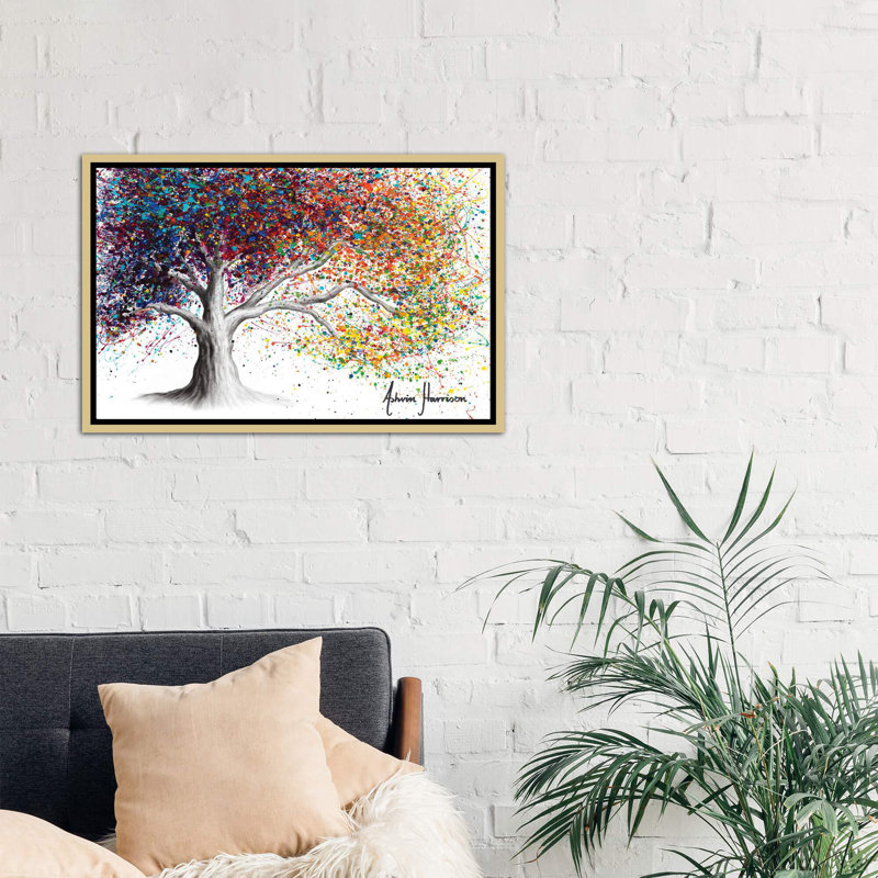 «The Color of Dreams» par Ashvin Harrison - impression encadrée, Toile encadrée d'or, H 32 po x l 48 po, Doré