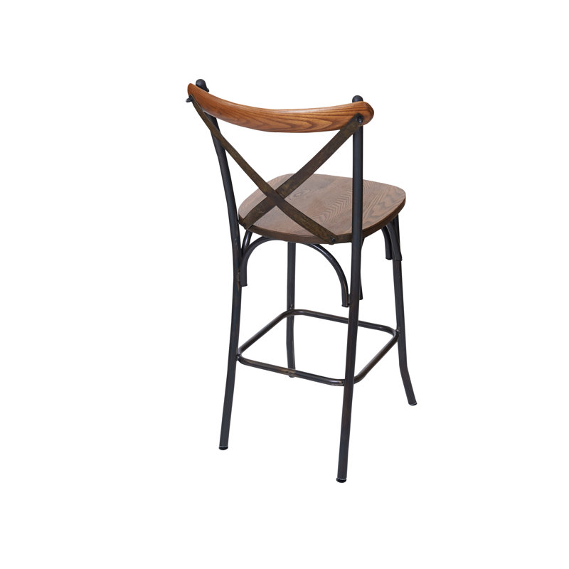 Tabouret de comptoir en bois massif 26 po, Automne délavé