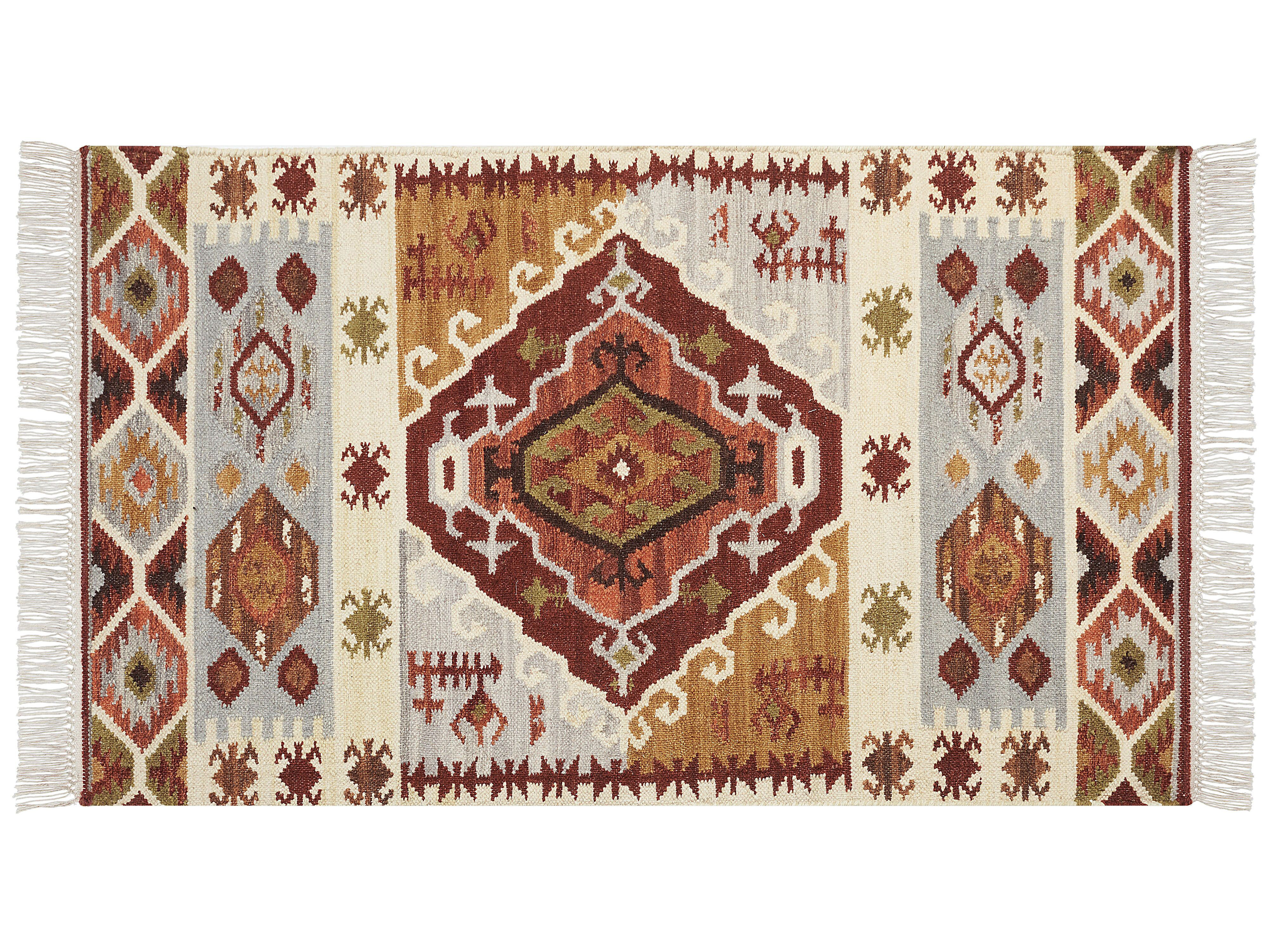 BohoLiving Billib Handmade Wool/Cotton Multicolour Rug | Wayfair.co.uk